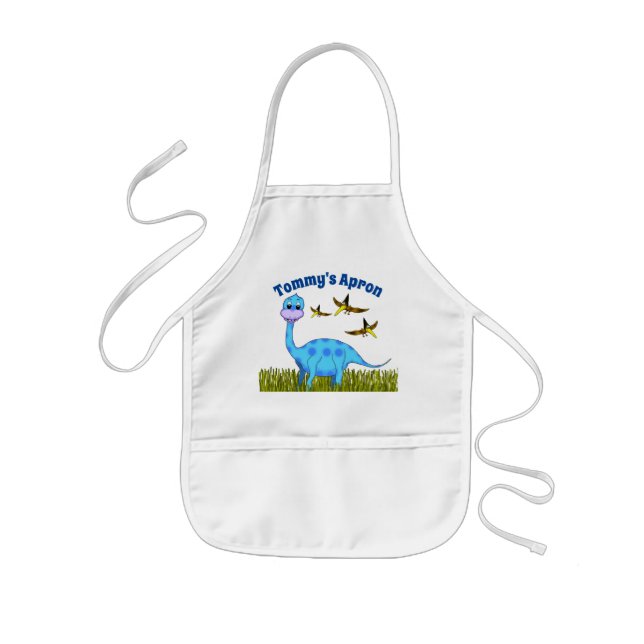 Delantal Infantil Apron de los niños de Dinosaur (Frente)
