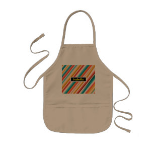 Delantal Infantil Apron de niños a rayas retro personalizado Color