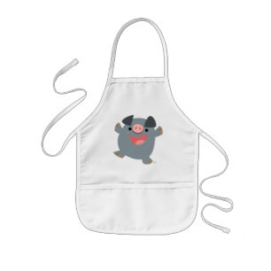 Delantal Infantil Apron de niños de cerdo de Personalizado cutáneo B