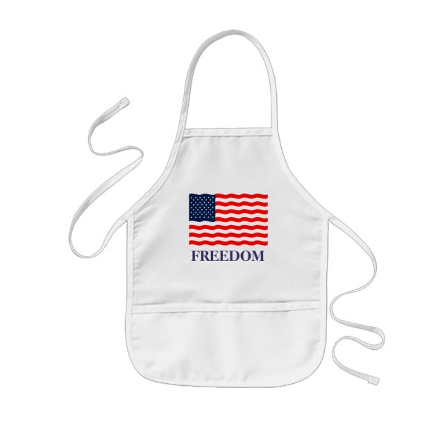 Delantal Infantil Apron de niños de la libertad de la bandera (Frente)