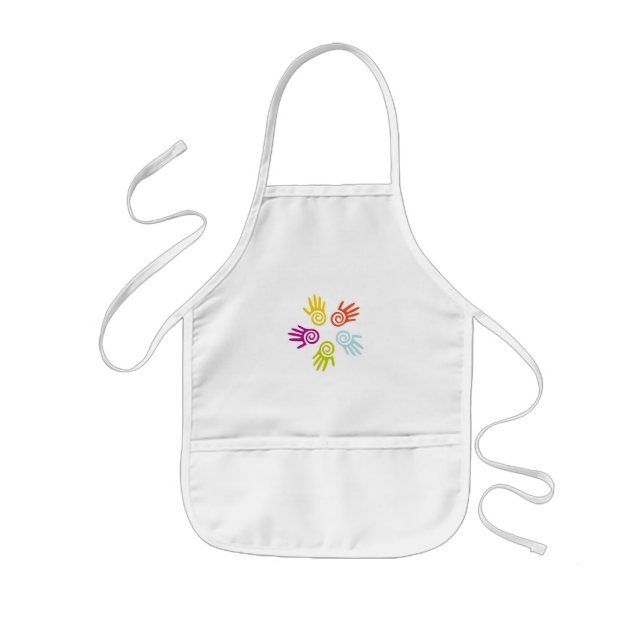 Delantal Infantil Apron de niños de manos pintadas (Frente)
