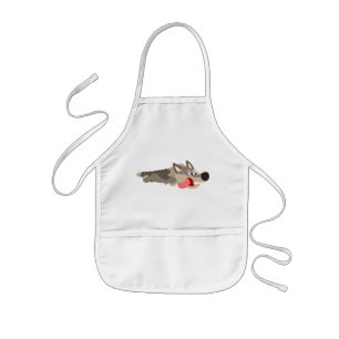 Delantal Infantil Apron de niños de Personalizado Lobo de la Flota C