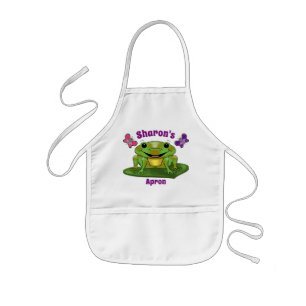Delantal Infantil Apron de niños de rana feliz