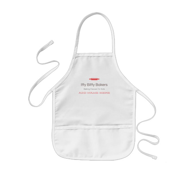 Delantal Infantil Apron de niños pequeños (con nombre) (Frente)