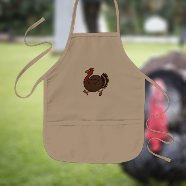 Delantal Infantil Apron de niños turcos de Acción de Gracias (A cute turkey kids apron just for you)