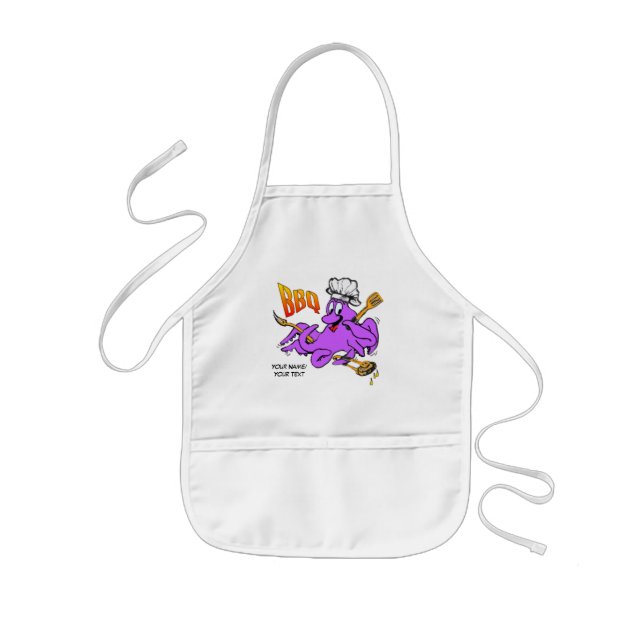 Delantal Infantil Apron de Octopus para niños con barbacoa (Frente)