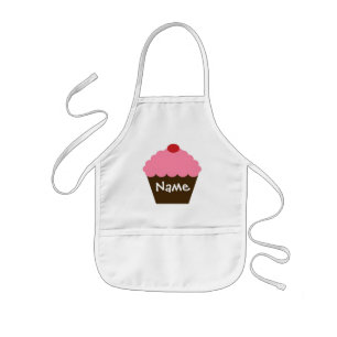 Delantal Infantil Apron de pastel rosa personalizado