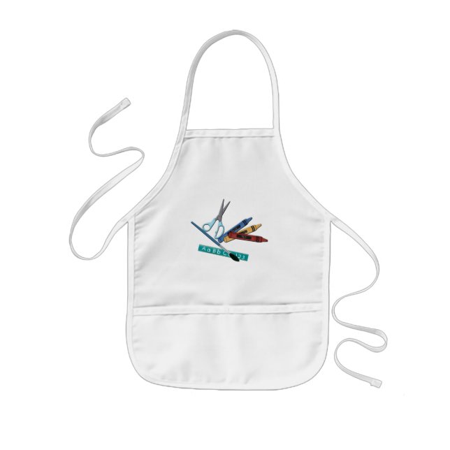 Delantal Infantil Apron de suministros de arte para niños (Frente)