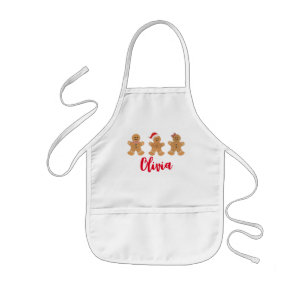 Delantal Infantil Apron del trío del pan de jengibre, niño Apron