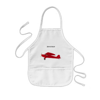 Delantal Infantil Apron del viejo avión rojo