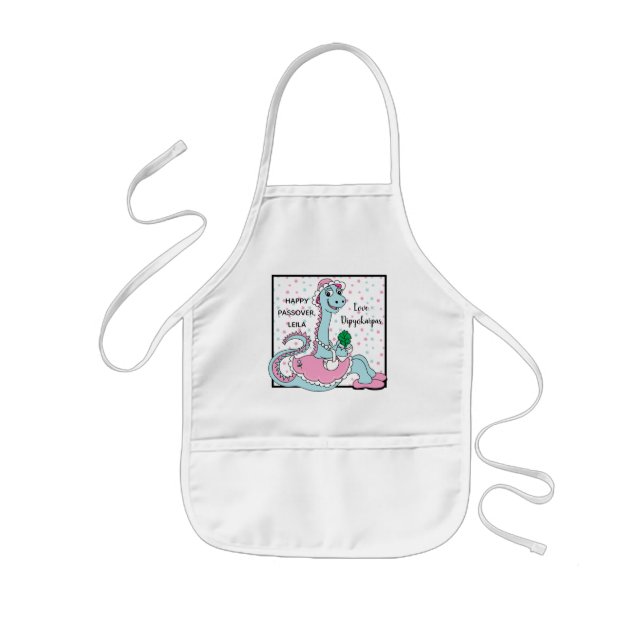 Delantal Infantil Apron Dipyokarpas Dinosaurio (Frente)