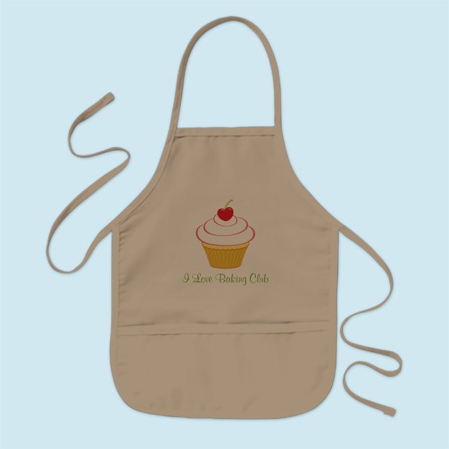 Delantal Infantil Apron, el Personalizado Khaki de los niños, me enc (MISOOK Kids Khaki Apron with Cupcake)