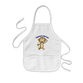 Delantal Infantil Apron feliz de niños monos