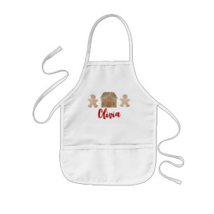 Delantal Infantil Apron Gingerbread chicas, Apron Infantil