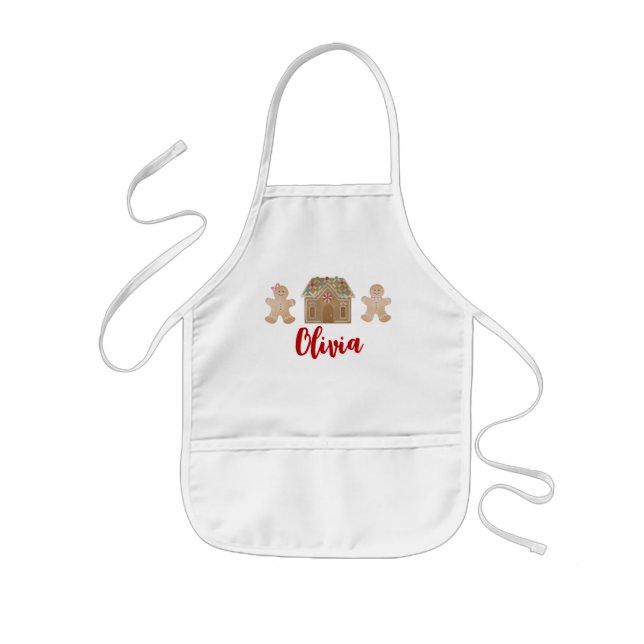 Delantal Infantil Apron Gingerbread chicas, Apron Infantil (Frente)