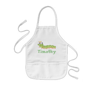 Delantal Infantil Apron/gusano de niños personalizados