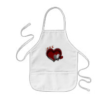 Apron Heart Magic White Kids