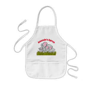Delantal Infantil Apron infantil de Elefantes Felices