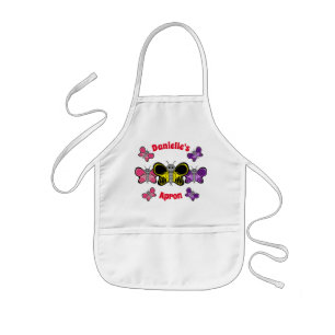 Delantal Infantil Apron infantil de mariposas felices