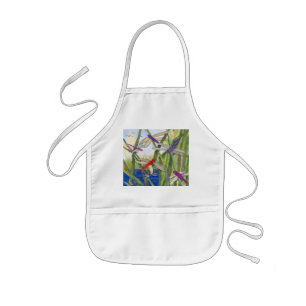 Delantal Infantil Apron infantil - Diseño de acuarela de la libélula