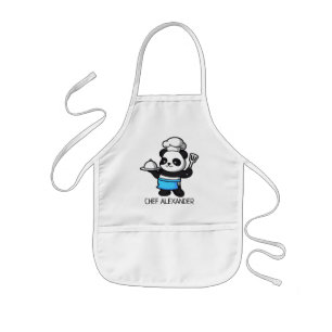 Delantal Infantil Apron infantil es el chef de Cute Panda
