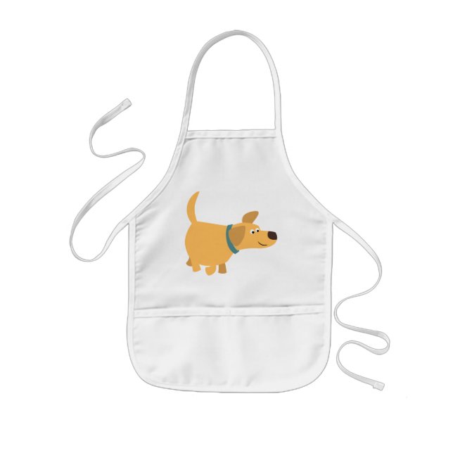 Delantal Infantil Apron infantil Personalizado amarillo labrador (Frente)