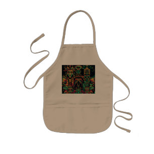 Delantal Infantil Apron, joven "Paradigma ancestral" y creativo cian