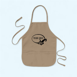 Delantal Infantil Apron Khaki para niños con logo de Personalizado d