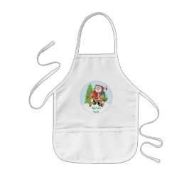 Delantal Infantil Apron Navidades por los niños personaliza a "Santa