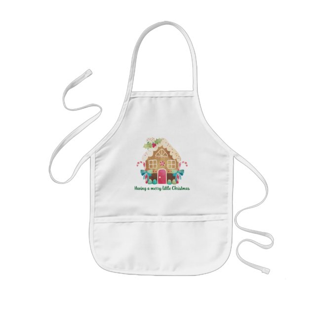 Delantal Infantil Apron, pequeño chef, Navidades infantiles (Frente)