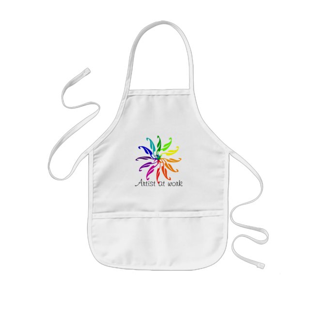 Delantal Infantil Apron - Rueda de color estilizada (Frente)