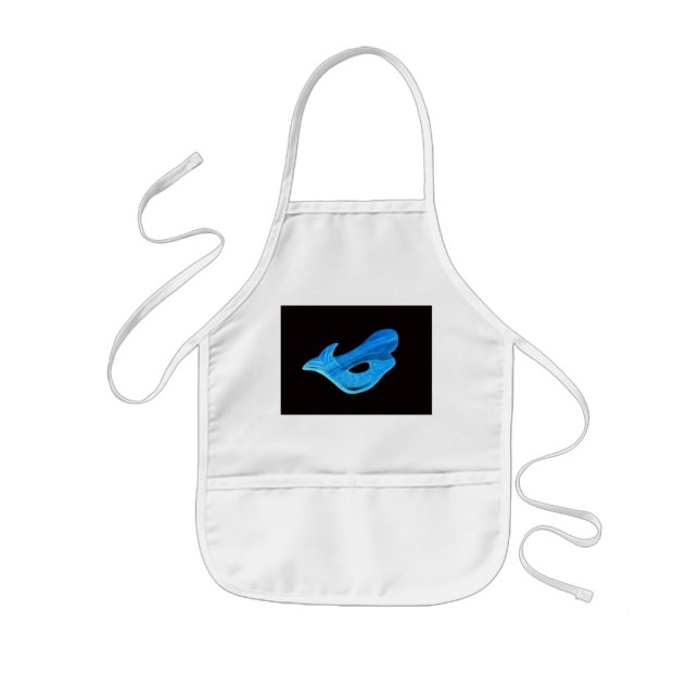 Delantal Infantil apróxima de sirena azul (Frente)