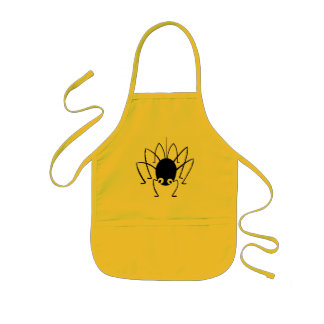 Delantal Infantil Araña Halloween Niños Apron Amarillo