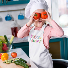 Delantal Infantil Árbol de Navidad de colores vivos y moras