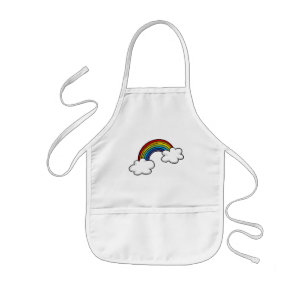 Delantal Infantil Arco iris y nubes