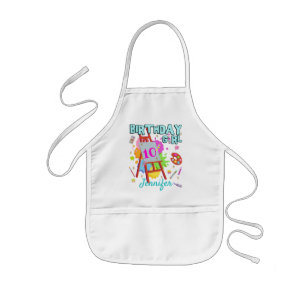 Delantal Infantil Art Paint Pinting Splatter Coincidencia Chica de c