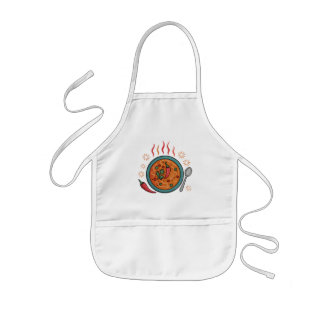 Delantal Infantil Arte de Comida Curry Picante Cálido