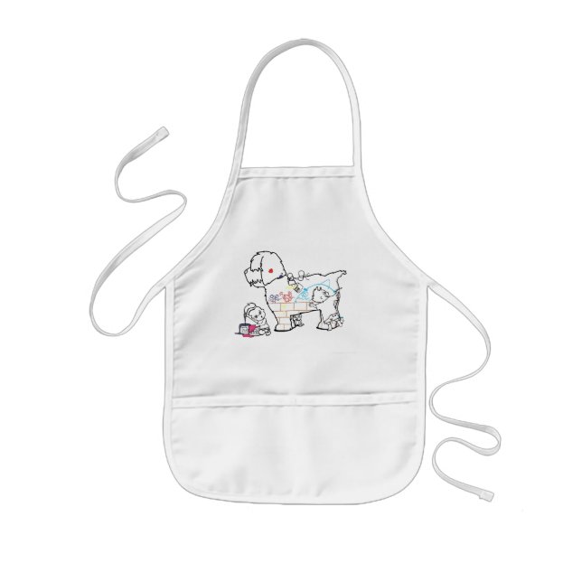 Delantal Infantil Arte del perro (Frente)
