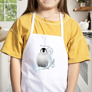 Delantal Infantil Arte Nouveau de Pingüino de Invierno Caprichoso Co