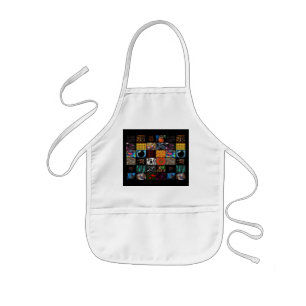 Delantal Infantil Arte Pop Decorativo Patrón 