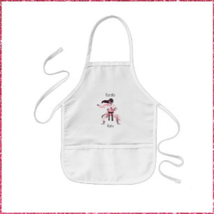 Delantal Infantil Artes marciales de la Chica Cute Karate