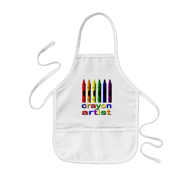 Delantal Infantil Artista de Crayon Niños Apron (Frente)