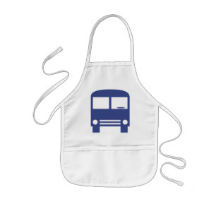 Delantal Infantil Autobús azul