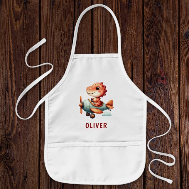 Delantal Infantil Avión piloto de dinosaurios (Subido por el creador)