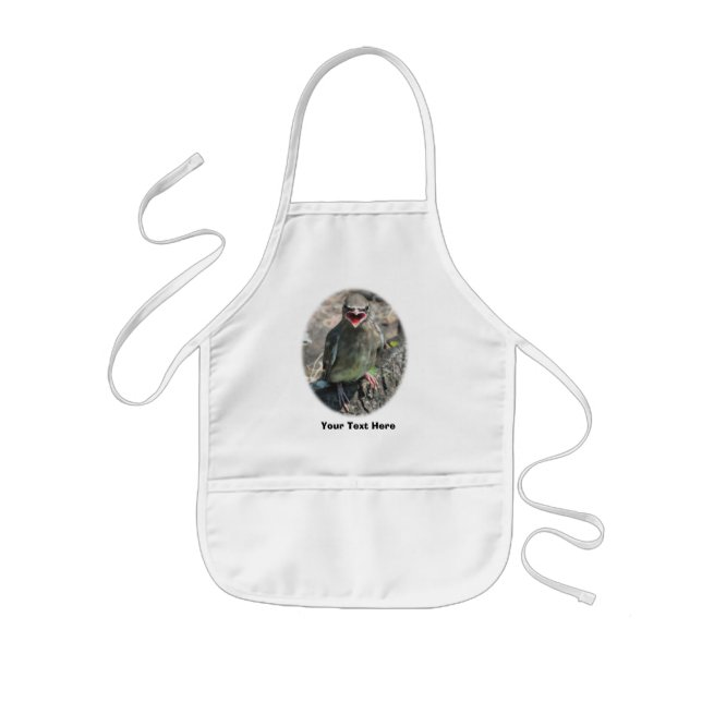 Delantal Infantil Baby Cedar Waxing Bird Animal (Frente)