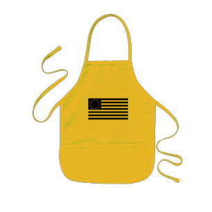 Delantal Infantil Bandera de Betsy Ross, Arte de Línea Negra