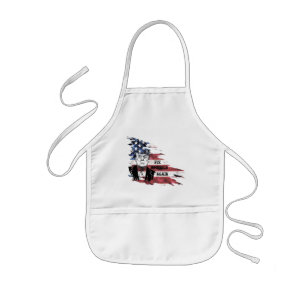 Delantal Infantil Bandera de Estados Unidos. Donald Trump.