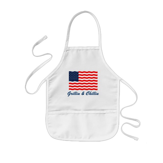 Delantal Infantil Bandera Grillin & Chillin Kids Apron (Frente)