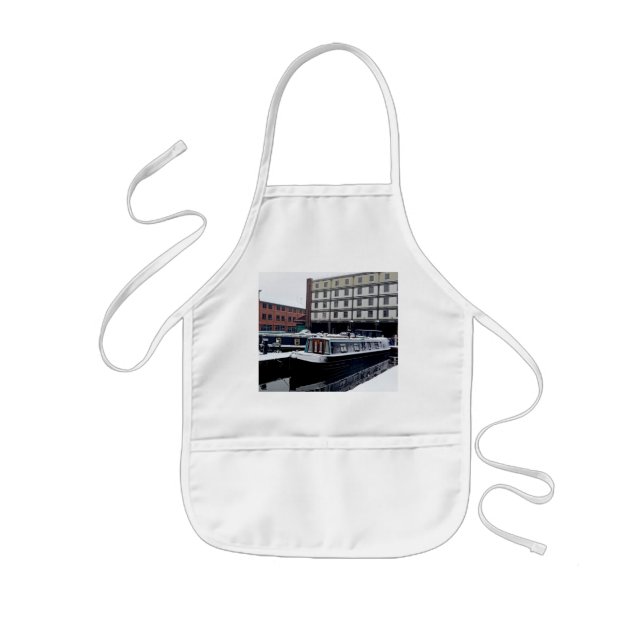 Delantal Infantil Barco azul claro (Frente)