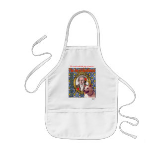 Delantal Infantil Beethoven en la cocina, cocinando indirectas de